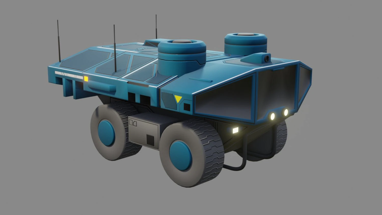 sci-fi rover - low poly - game ready - pbr 3D Model .c4d .max .obj .3ds .fbx .stl .blend 
