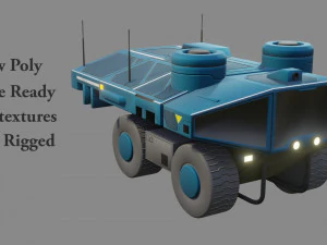 sci-fi rover - low poly - game ready - pbr 3D Model
