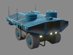 sci-fi rover - low poly - game ready - pbr 3D Model