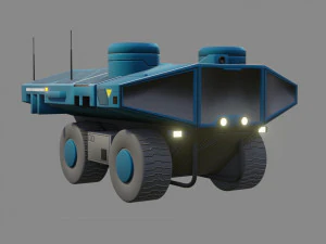 sci-fi rover - low poly - game ready - pbr 3D Model