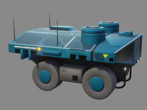 sci-fi rover - low poly - game ready - pbr 3D Model