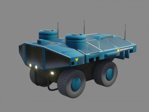 sci-fi rover - low poly - game ready - pbr 3D Model
