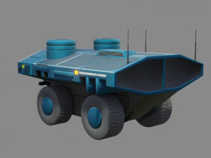 sci-fi rover - low poly - game ready - pbr 3D Model