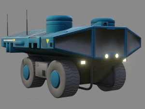 sci-fi rover - low poly - game ready - pbr 3D Model