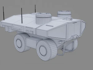 sci-fi rover - low poly - game ready - pbr 3D Model