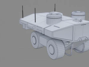 sci-fi rover - low poly - game ready - pbr 3D Model