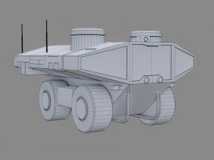sci-fi rover - low poly - game ready - pbr 3D Model