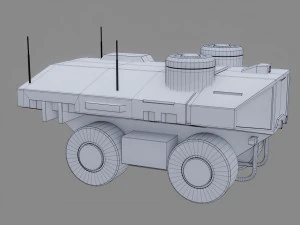 sci-fi rover - low poly - game ready - pbr 3D Model