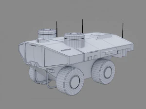 sci-fi rover - low poly - game ready - pbr 3D Model