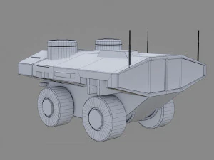 sci-fi rover - low poly - game ready - pbr 3D Model