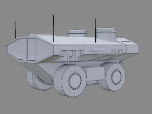 sci-fi rover - low poly - game ready - pbr 3D Model