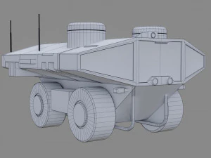 sci-fi rover - low poly - game ready - pbr 3D Model