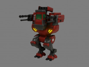 sf light weight mech - low poly - game ready - pbr 3D Model