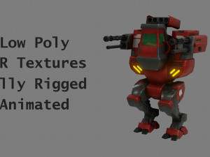 sf light weight mech - low poly - game ready - pbr 3D Model
