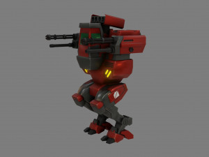 sf light weight mech - low poly - game ready - pbr 3D Model