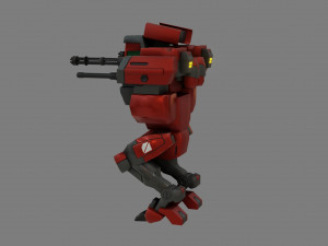 sf light weight mech - low poly - game ready - pbr 3D Model