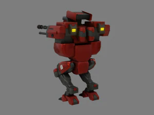 sf light weight mech - low poly - game ready - pbr 3D Model