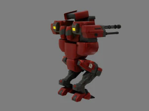 sf light weight mech - low poly - game ready - pbr 3D Model