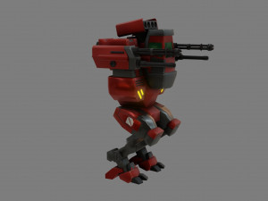 sf light weight mech - low poly - game ready - pbr 3D Model