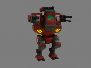 sf light weight mech - low poly - game ready - pbr 3D Model