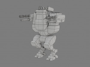 sf light weight mech - low poly - game ready - pbr 3D Model