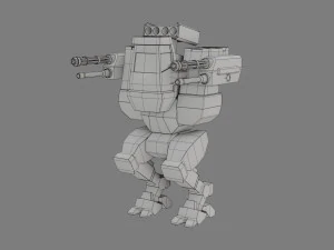 sf light weight mech - low poly - game ready - pbr 3D Model