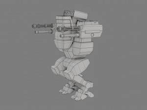 sf light weight mech - low poly - game ready - pbr 3D Model