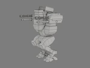 sf light weight mech - low poly - game ready - pbr 3D Model