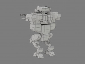 sf light weight mech - low poly - game ready - pbr 3D Model