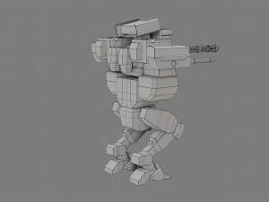 sf light weight mech - low poly - game ready - pbr 3D Model