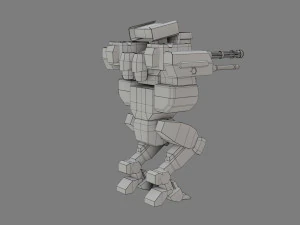 sf light weight mech - low poly - game ready - pbr 3D Model