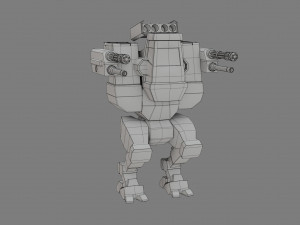 sf light weight mech - low poly - game ready - pbr 3D Model
