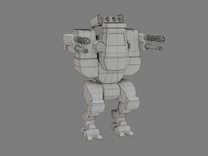 sf light weight mech - low poly - game ready - pbr 3D Model