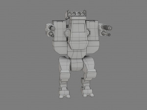 sf light weight mech - low poly - game ready - pbr 3D Model