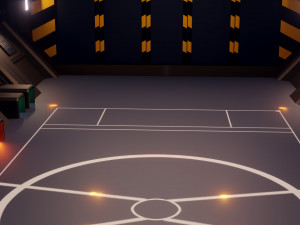 sci-fi hangar - low poly - game ready -pbr 3D Model