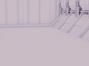 sci-fi hangar - low poly - game ready -pbr 3D Model