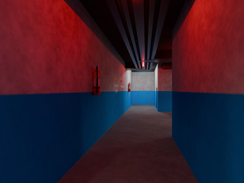 Basement Area - Low Poly - Game Ready - PBR Modelo 3D