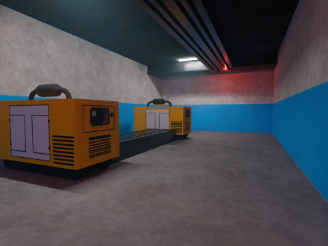 Basement Area - Low Poly - Game Ready - PBR 3D Model