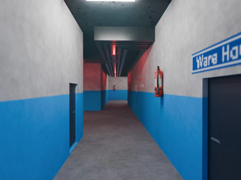 Basement Area - Low Poly - Game Ready - PBR 3D Model