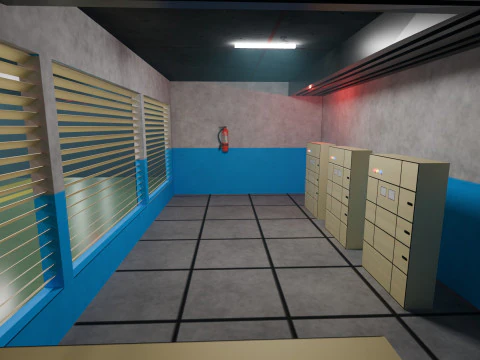Basement Area - Low Poly - Game Ready - PBR 3D Model