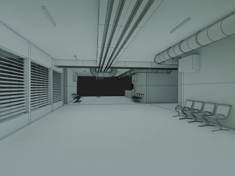Basement Area - Low Poly - Game Ready - PBR 3D Model