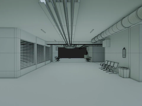 Basement Area - Low Poly - Game Ready - PBR 3D Model