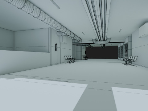 Basement Area - Low Poly - Game Ready - PBR Modelo 3D