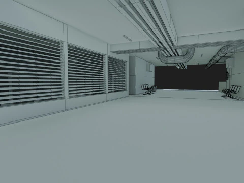 Basement Area - Low Poly - Game Ready - PBR 3D Model