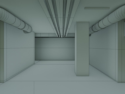 Basement Area - Low Poly - Game Ready - PBR Modelo 3D