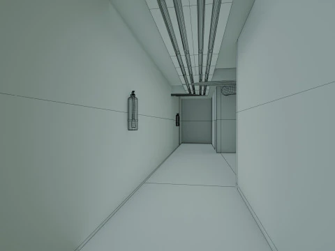 Basement Area - Low Poly - Game Ready - PBR 3D Model