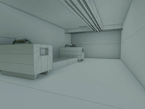 Basement Area - Low Poly - Game Ready - PBR 3D Model