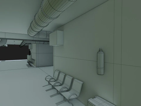 Basement Area - Low Poly - Game Ready - PBR 3D Model