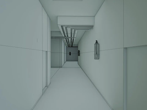 Basement Area - Low Poly - Game Ready - PBR 3D Model