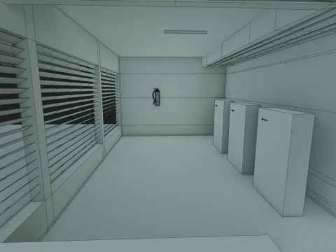 Basement Area - Low Poly - Game Ready - PBR 3D Model